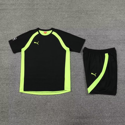 DIY Custom Blank Uniforms 2023-2024 Black Soccer Training Jersey Shorts