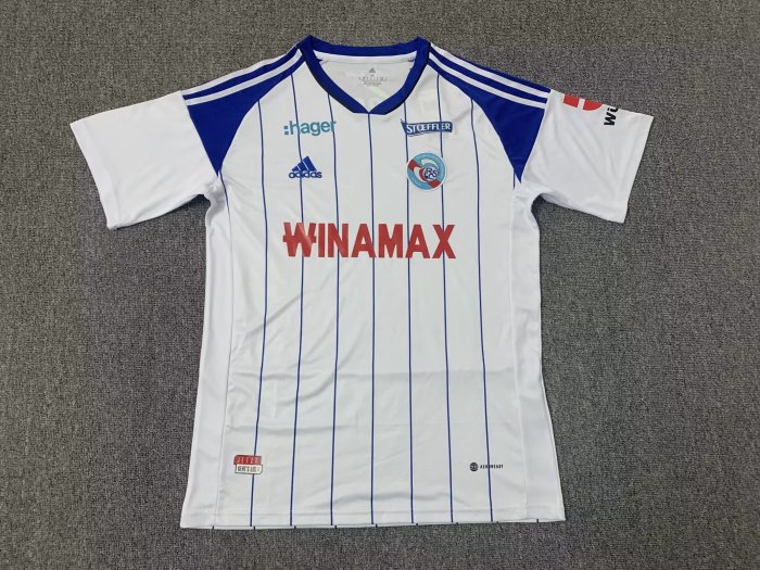 Fans Version 2022-2023 Strasbourg 3rd Away White Soccer Jersey