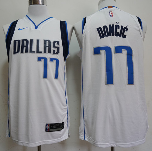 New Material Dallas Mavericks #77 DONCIC White NBA Jersey