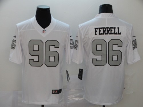 Oakland Raiders 96 Clelin Ferrell White Color Rush Limited Jersey