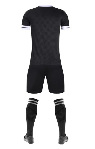 DLS-X921 DIY Custom Blank Uniforms Black Soccer Jersey Shorts