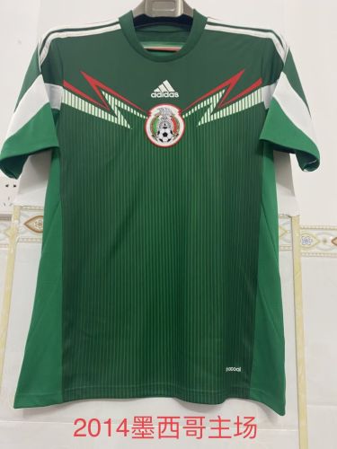 Retro Camisetas de Futbol 2014 Mexico Home Soccer Jersey