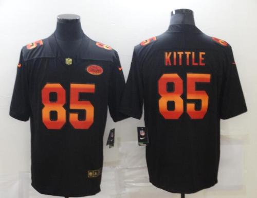 San Francisco 49ers 85 KITTLE Black Colorful Fashion Limited Jersey