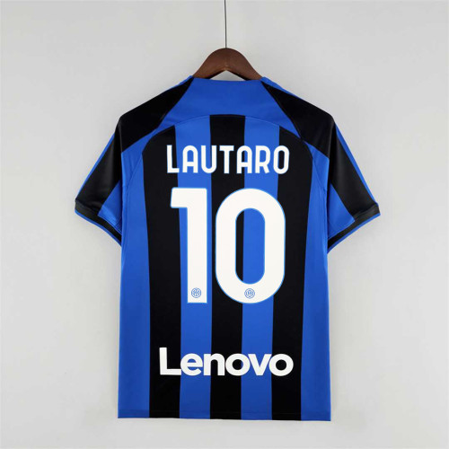 LAUTARO Shirt for Fan Version Inter Milan 2022-23 Home Soccer Jersey