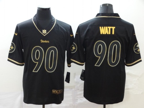 Pittsburgh Steelers 90 WATT Black Gold Throwback Vapor Untouchable Limited Jersey
