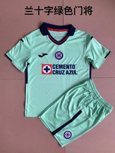 Adult Uniform 2022-2023 Cruz Azul Green Goalkeeper Soccer Jersey Shorts