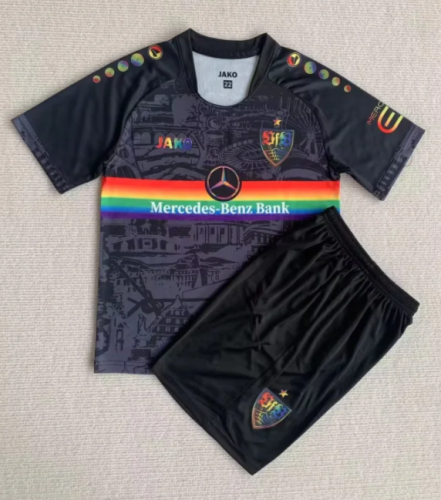 Adult Uniform 2023-2024 Stuttgart Special Black Soccer Jersey Shorts