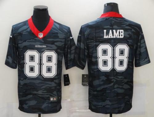 Cowboys 88 Ceedee Lamb Black Camo 2020 Salute To Service Limited Jersey