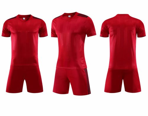XTD-SJ-203 Red Soccer Uniform  Adult Uniform Soccer Jersey Shorts