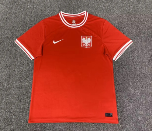 Fans Version 2022 World Cup Poland Away Red Soccer Jersey