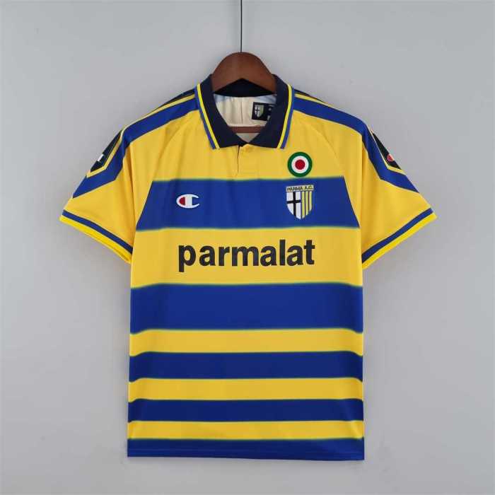Retro Jersey 1999-2000 Parma Home Soccer Jersey Vintage Football Shirt