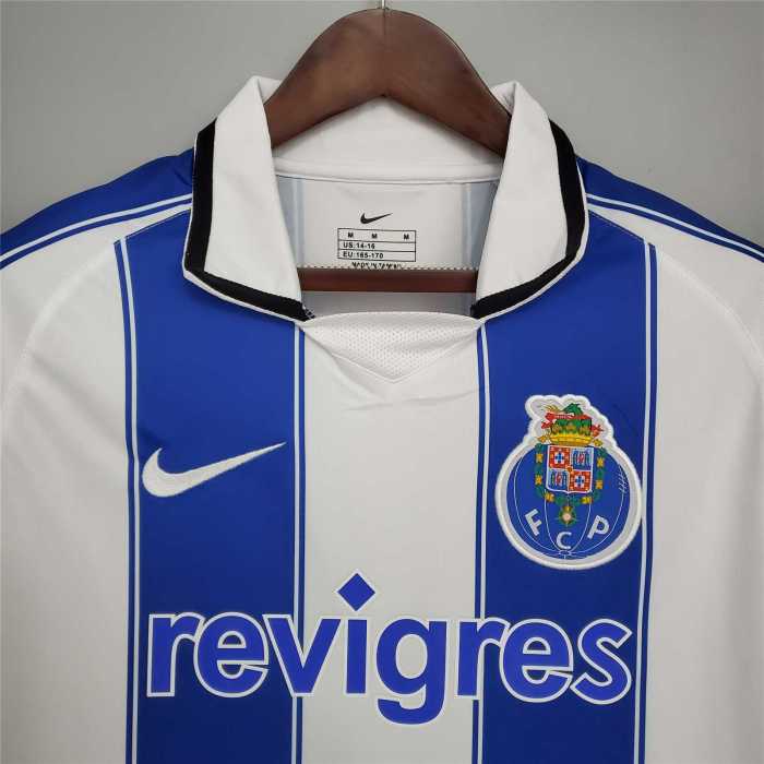 with UCL Patch Retro Jersey 2003-2004 Porto Vintage Home Soccer Jersey