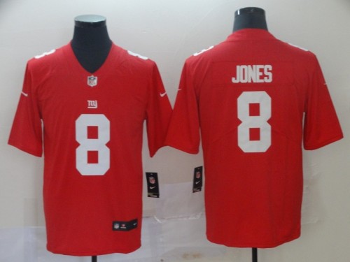 New York Giants 8 Daniel Jones Red Vapor Untouchable Limited Jersey