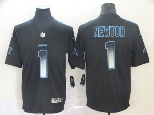 Carolina Panthers 1 Cam Newton Black Arch Smoke Vapor Untouchable Limited Jersey