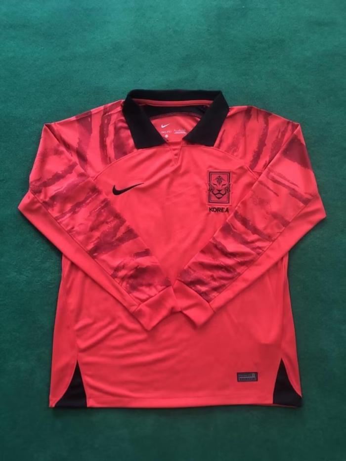 Long Sleeve 2022 World Cup South Korea Home Soccer Jersey S,M,L,XL,2XL,3XL,4XL