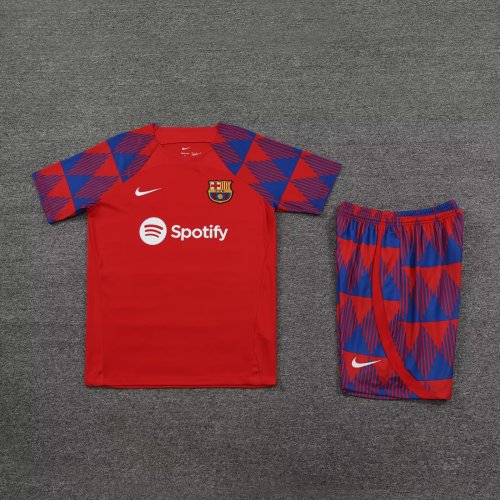 Adult Uniform 2023-2024 Barcelona Orange Soccer Jersey and Shorts