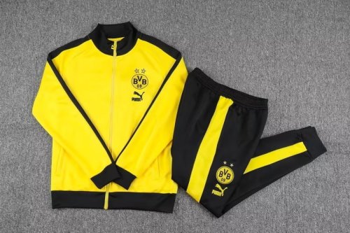 2023-2024 BVB Yellow Soccer Jacket and Black Pants