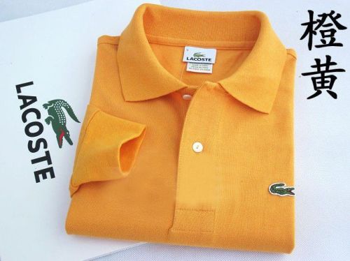 Yellow Long Sleeve La-coste Polo for Men and Women Style