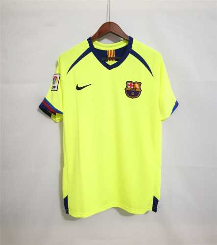 with LFP Patch Retro Jersey 2005-2006 Barcelona Away Green Soccer Jersey