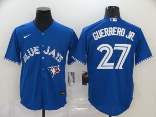 Toronto Blue Jays 27 GUERRERO JR. Blue 2020 Cool Base Jersey