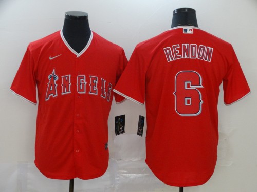 Los Angeles Angels of Anaheim 6 RENDON Red 2020 Cool Base Jersey