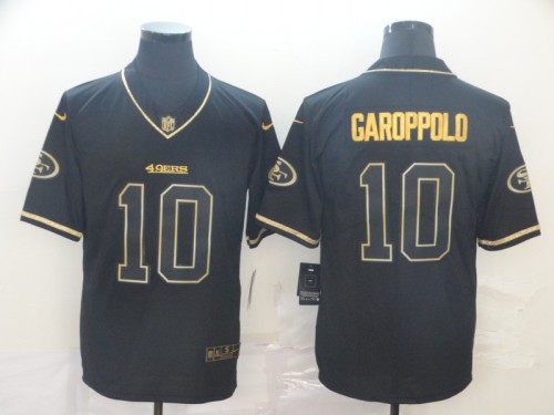San Francisco 49ers 10 Jimmy Garoppolo Black Gold Throwback Vapor Untouchable Limited Jersey