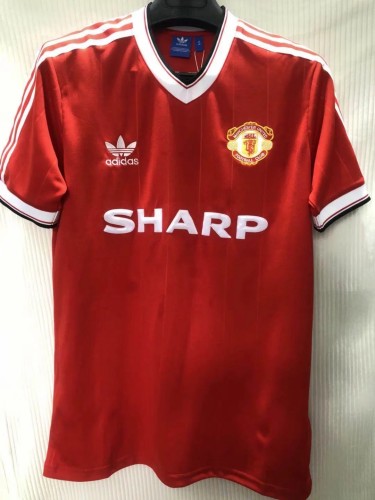 Retro Jersey  Manchester United 1984 Home Red Soccer Jersey
