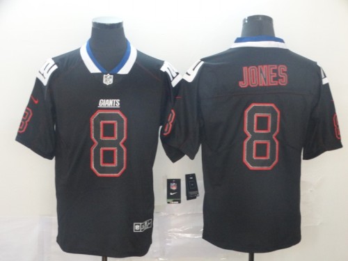 New York Giants 8 JONES Black NFL Jersey