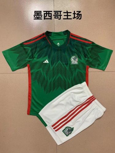 Adult Uniform 2022-2023 Mexico Home Soccer Jersey Shorts