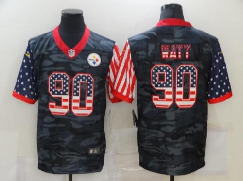 Texans 99 J.J. Watt Camo 2020 USA Flag Salute To Service Limited Jersey