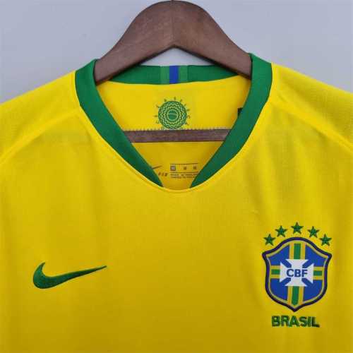 Retro Jersey 2018 Brazil Home Soccer Jersey Vintage Brasil Camisetas de Futbol