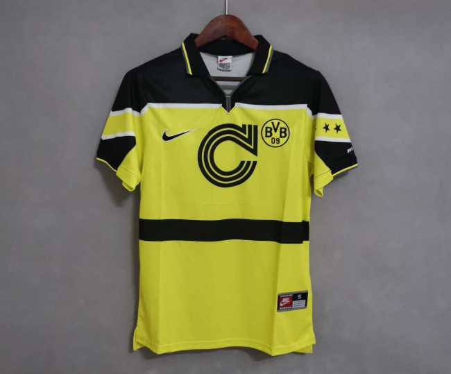 Retro Jersey 1996-1997 Borussia Dortmund UCL Version Yellow Soccer Jersey