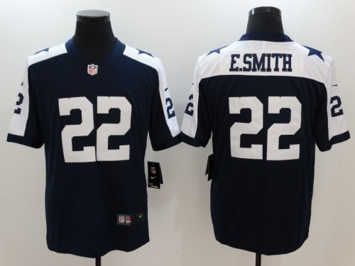 Dallas Cowboys #22 E.SMITH Navy NFL Alternate Jersey