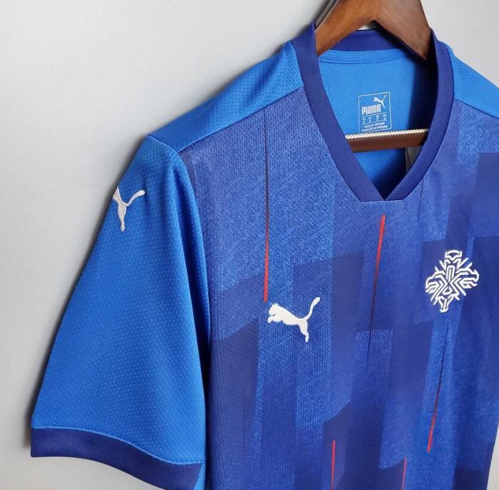 Fans Version 2020 Iceland Home Blue Soccer Jersey