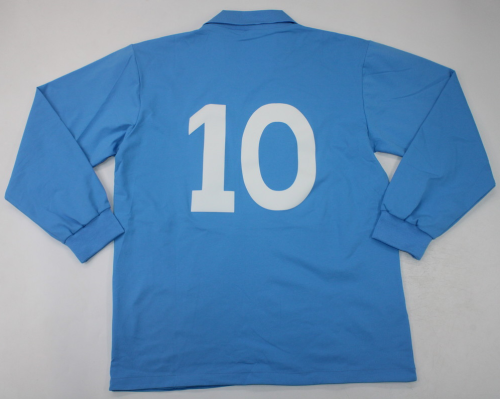 Long Sleeve Retro Jersey 1986-1987 Napoli 10 Home Soccer Jersey