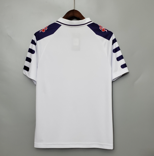 Retro Jersey 1998-1999 Fiorentina Away White Soccer Jersey Vintage Football Shirt