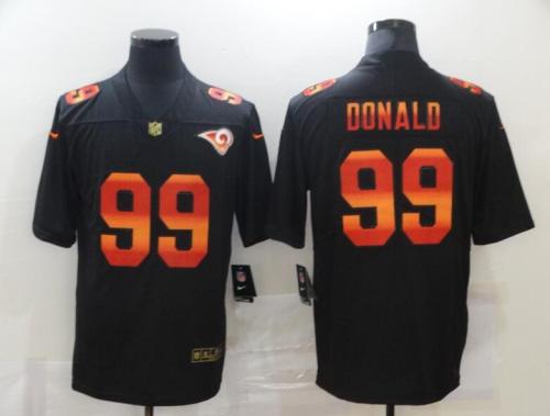 Los Angeles Rams 99 DONALD Black Colorful Fashion Limited Jersey