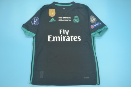 with UEFA Super Cup final Retro Jersey 2017-2018 Real Madrid Away Soccer Jersey