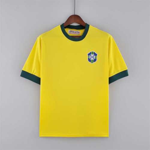 Retro Jersey 1970 Brazil Home Soccer Jersey Vintage Brasil Camisetas de Futbol