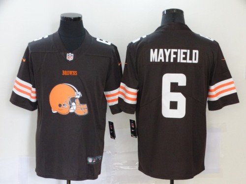 Cleveland Browns 6 MAYFIELD Black Team Big Logo Vapor Untouchable Limited Jersey