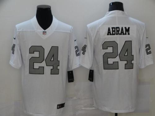 Oakland Raiders 24 ABRAM White NFL Jersey