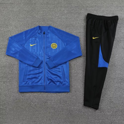 2023-2024 Inter Milan Blue Soccer Jacket and Pants