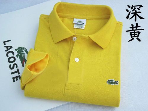 Dark Yellow Long Sleeve La-coste Polo for Men and Women Style