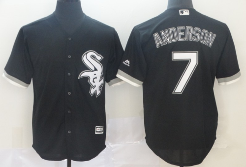 2019 Chicago White Sox #7 ANDERSON Black MLB Jersey