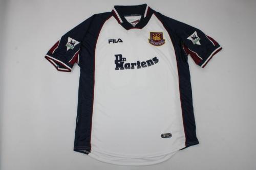 with Retro EPL Patch Retro Jersey 1999-2000 West Ham United White Soccer Jersey