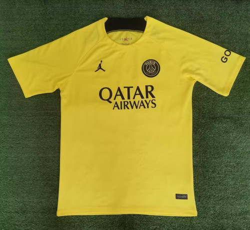 Fans Version 2023-2024 PSG Yellow Soccer Training Jersey