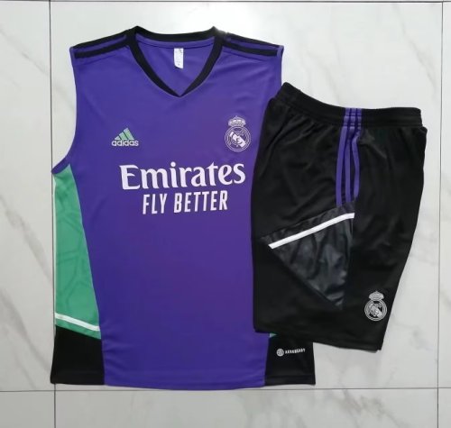 Adult Uniform 2023-2024 PSG Purple Soccer Training Vest and Shorts