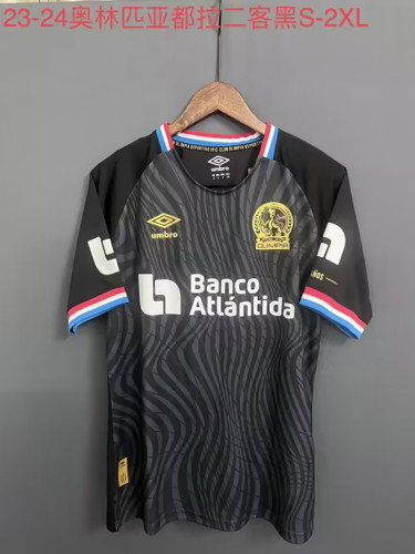 Fans Version 2023-2024 C.D. Olimpia 3rd Away Black Soccer Jersey