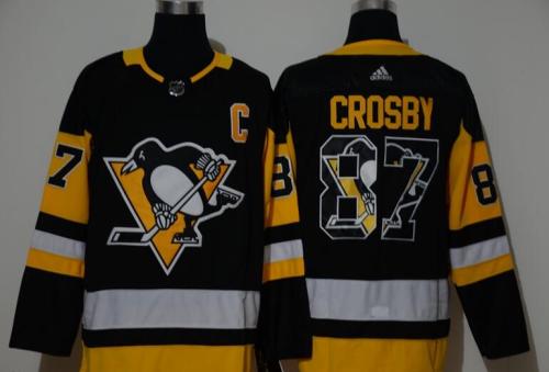 Pittsburgh Penguins 87 CROSBY Black Fashion Jersey