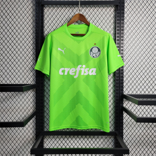 Fans Version 2023-2024 Palmeiras Fluorescent Green Goalkeeper Soccer Jersey